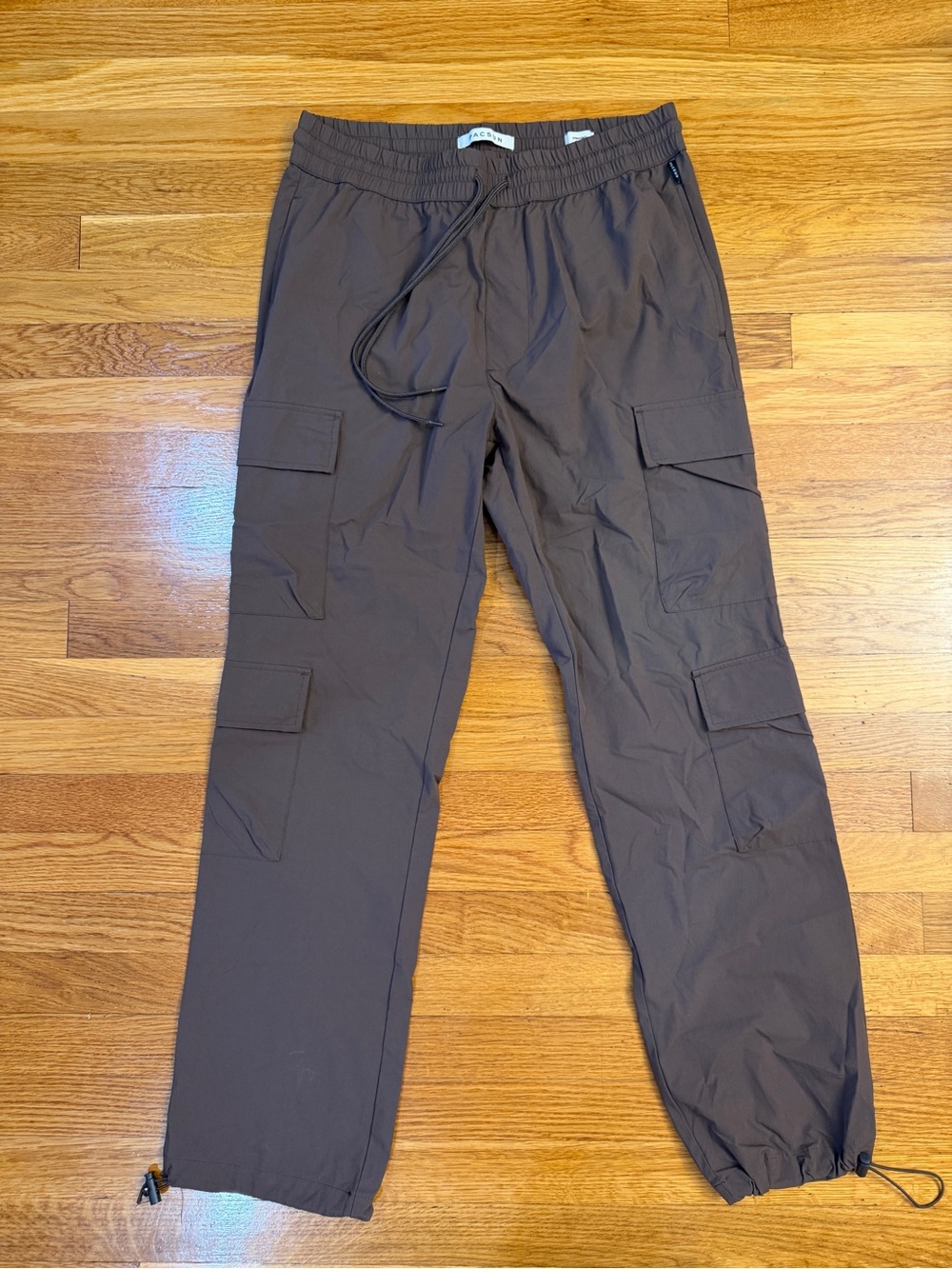 PacSun Lightweight Straight Leg Drawstring Ankle Cuffs in Brown - Size Medium